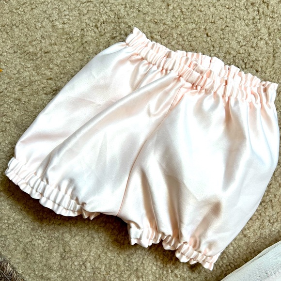 Size 6 months, w/ matching bloomers. Color is blush pink. - Picture 3 of 3